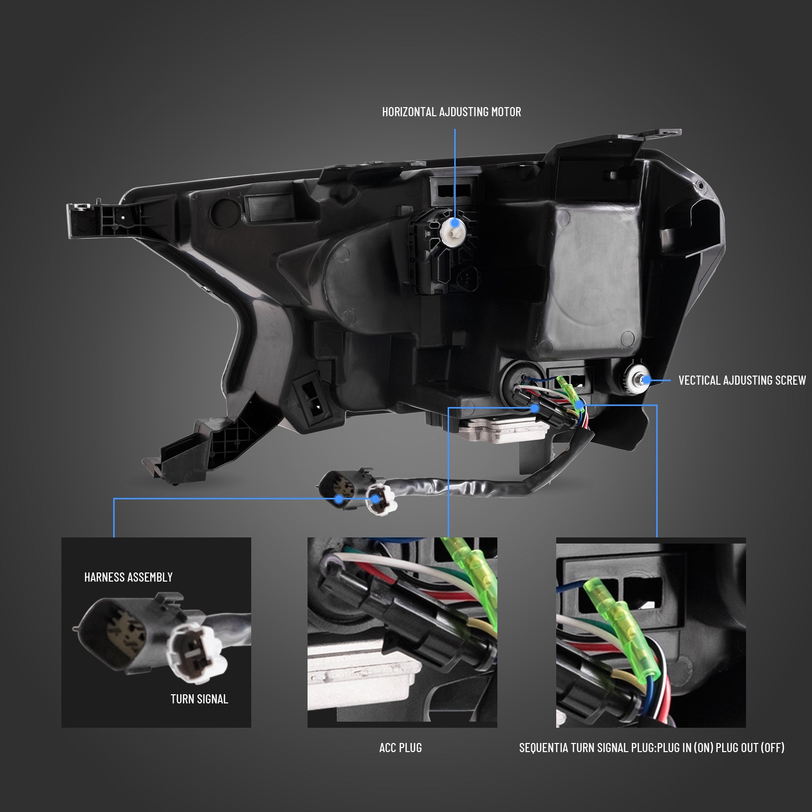 thumbnail image 2 of VLAND For 2016-2021 Ford Ranger Projector FULL LED Headlights 2 of 14