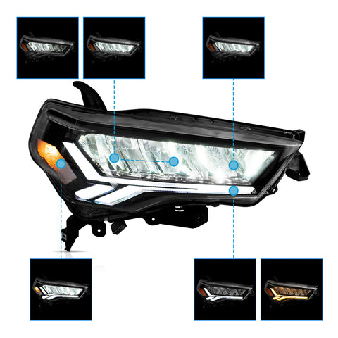 VLAND LED Headlights For Toyota 4Runner 2014-2024
