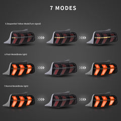 VLAND LED Taillights For 2010 2011 2012 Ford Mustang