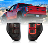 VLAND LED Tail Lights For Ford F150 2009-2014 12th Gen. with Red Turn Signal