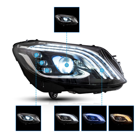VLAND LED Headlights For 2015-2020 Mercedes Benz C-Class 4th Gen. W205