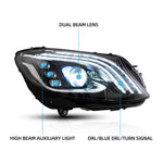VLAND LED Headlights For 2015-2020 Mercedes Benz C-Class 4th Gen. W205