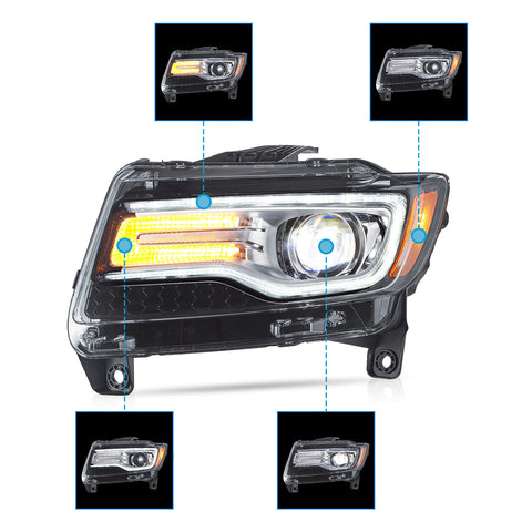 VLAND LED Headlights For 2011-2013 Jeep Grand Cherokee (WK2)