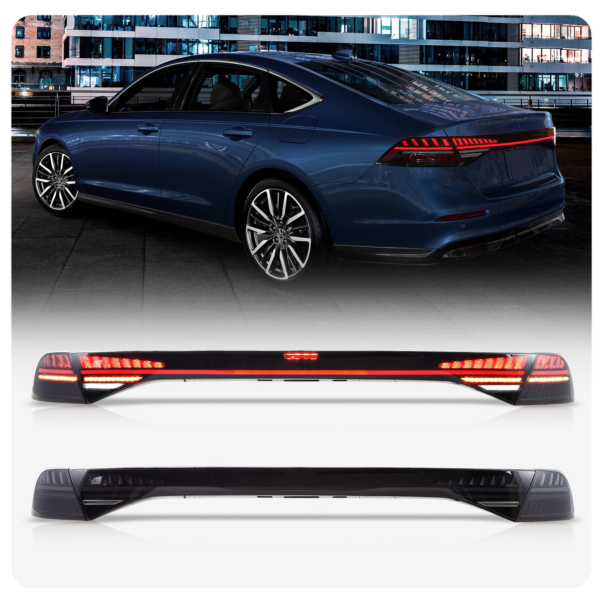 VLAND For Honda Accord Tail Lights Full LED With Start Up Animation 2023-2025