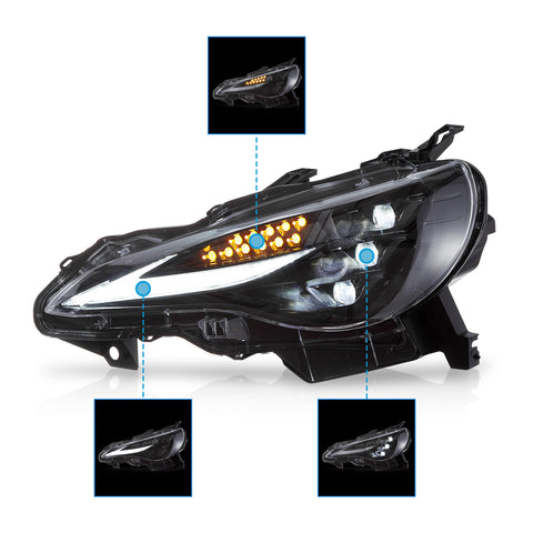 VLAND RGB LED Headlights For 2012-2020 Toyota 86 GT86, Scion Frs, Subaru Brz