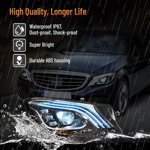 VLAND LED Headlights For 2014-2017 Mercedes Benz S-Class Sedan W222