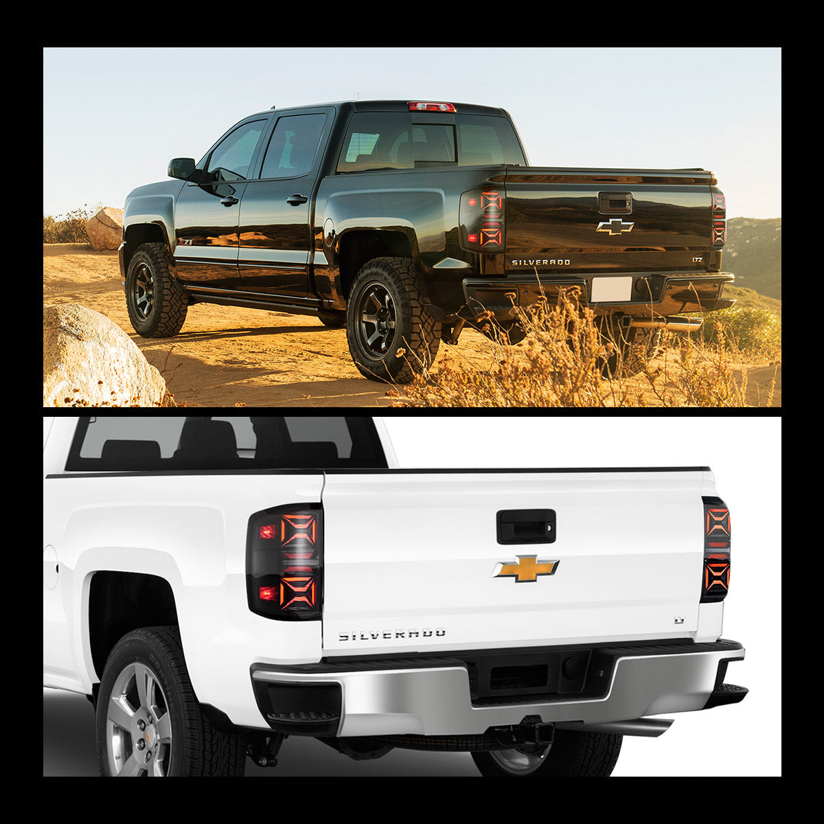 VLAND LED Tail lights For 2014-2018 Chevrolet Silverado 1500 2500HD 3500HD