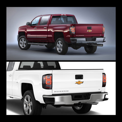 VLAND LED Tail lights For 2014-2018 Chevrolet Silverado 1500 2500HD 3500HD