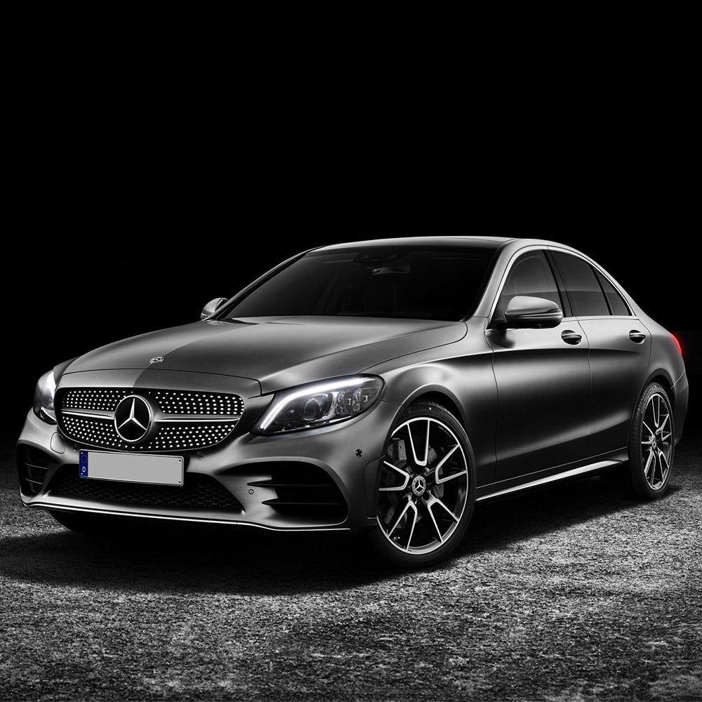 VLAND LED Headlights For 2015-2021 Mercedes Benz C-Class W205 With Blue DRL