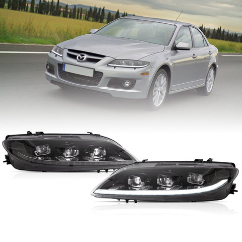 VLAND Full LED Headlights For Mazda 6 2002-2008