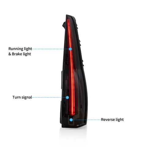 VLAND LED Tail Lights For 2007-2014 GMC Yukon Chevrolet Tahoe Suburban