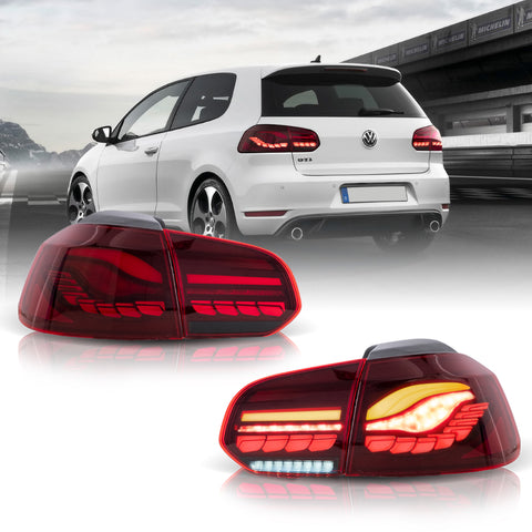 VLAND LED Tail Lights for Volkswagen Golf 6 MK6 2008-2013  (GTS Style)