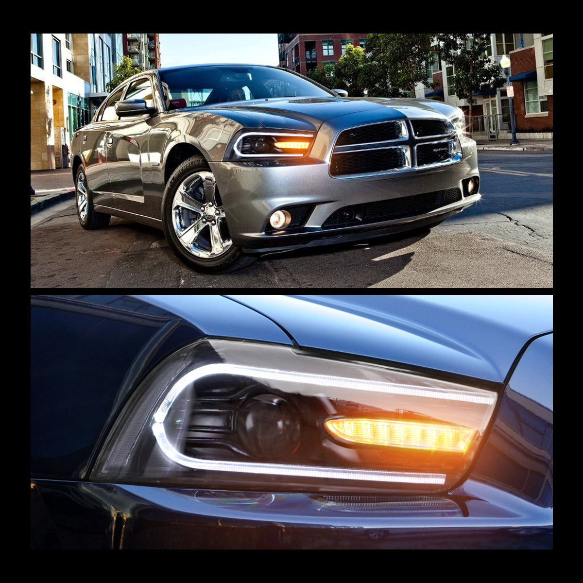 VLAND LED Headlights For Dodge Charger 2011-2014