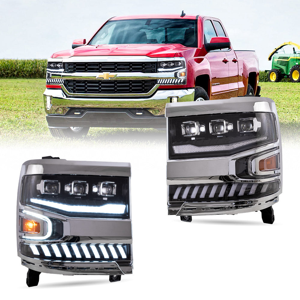 VLAND LED Headlights For 2016-2018 Chevrolet Silverado 1500
