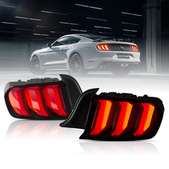VLAND LED Taillights For 2015-2023 Ford Mustang with Red Turn Signal(US Model)