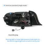 VLAND LED Taillights For 2015-2023 Ford Mustang with Red Turn Signal(US Model)