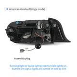 VLAND LED Taillights For 2015-2023 Ford Mustang with Red Turn Signal(US Model)