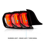 VLAND LED Taillights For 2015-2023 Ford Mustang with Red Turn Signal(US Model)