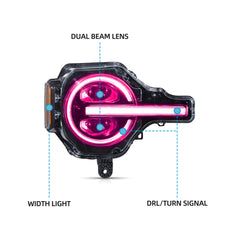 VLAND RGB LED Projector Headlights For 2021-2024 Ford Bronco