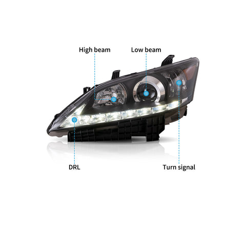 VLAND LED Headlights For 2010-2012 Lexus ES350