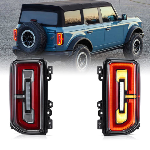 VLAND LED Tail lights For Ford Bronco 2021-2024 With Dynamic Welcome Lighting