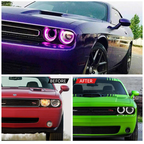 VLAND RGB DRL LED Headlights For Dodge Challenger 2015-2024