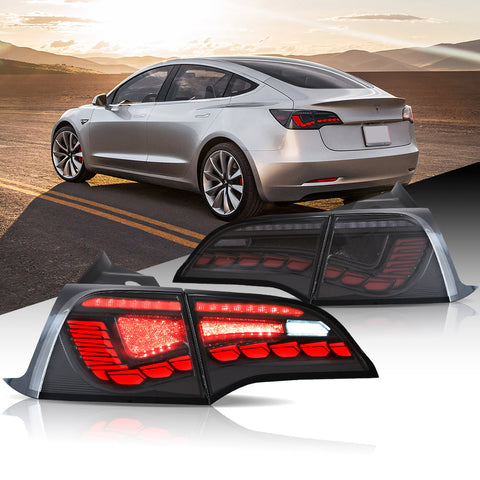 VLAND LED Taillights For 17-23 Tesla Model 3 & 20-22 Tesla Model Y with start-up animation