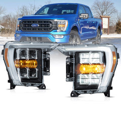 VLAND LED Reflection Bowl Headlights For 14th Gen 2021-2024 Ford F150
