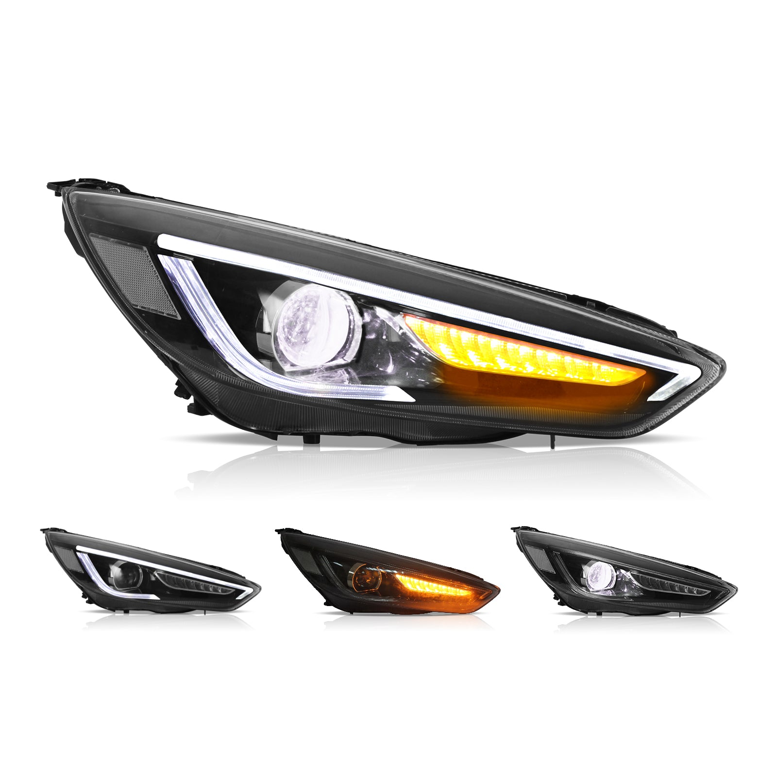 VLAND LED Headlights For 2015-2018 Ford Focus Sedan/Hatchback