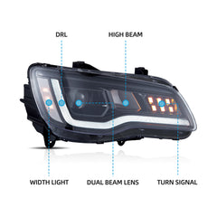 VLAND LED Projector Headlights For Chrysler 300 2011–2023