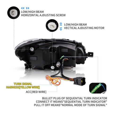 VLAND LED Headlights for 2015-2021 Subaru WRX