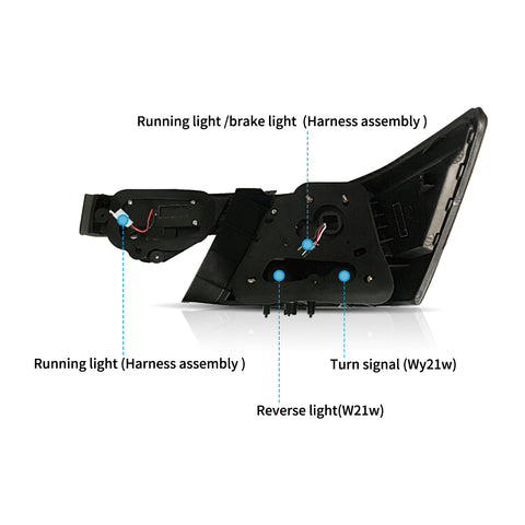VLAND LED Tail lights For Honda Accord Inspire 2008-2012 [4PCS]