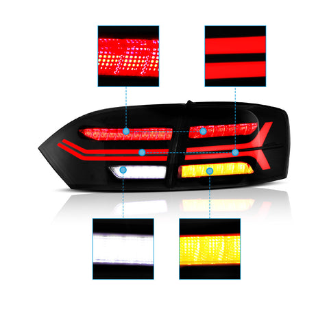 VLAND LED Taillights for Volkswagen Jetta Sagitar 2012-2014