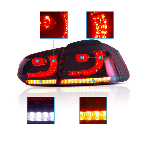 VLAND LED Tail Lights For Volkswagen Golf 6 MK6 2008-2013