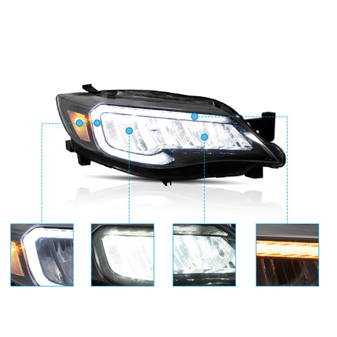 VLAND LED Headlights For Subaru Impreza 2008-2011 & WRX 2008-2014