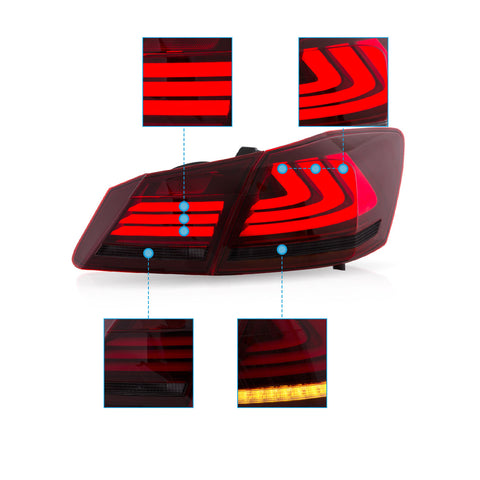 VLAND LED Tail Lights for 2013-2015 Honda Accord