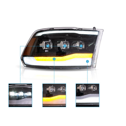 VLAND LED Headlights For 2009-2018 RAM 1500 2500 3500