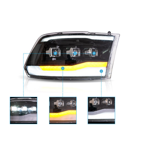 VLAND LED Headlights For 2009-2018 RAM 1500 2500 3500