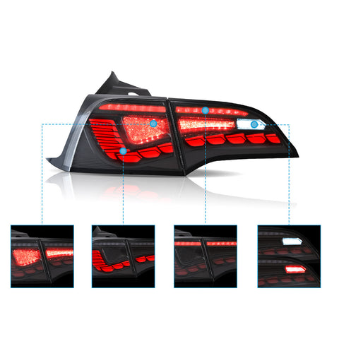 VLAND LED Taillights For 17-23 Tesla Model 3 & 20-22 Tesla Model Y with start-up animation