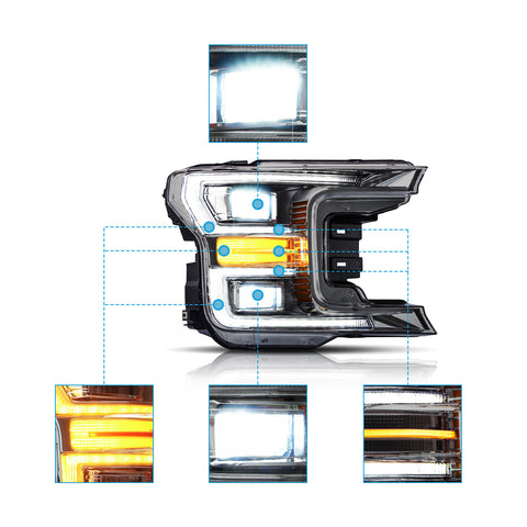 VLAND LED Headlights For Ford F150 2018-2020