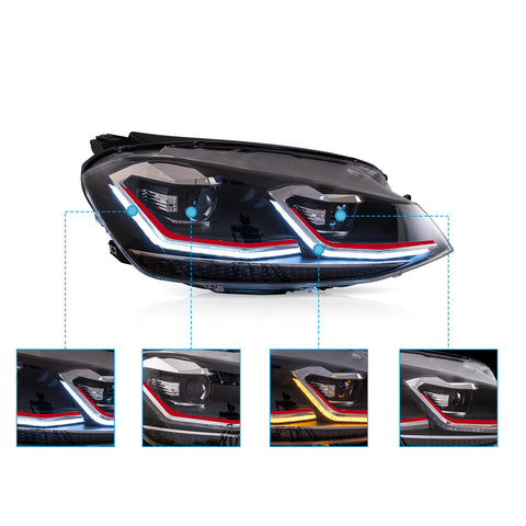 VLAND Headlights for Volkswagen Golf MK7 2015-2017