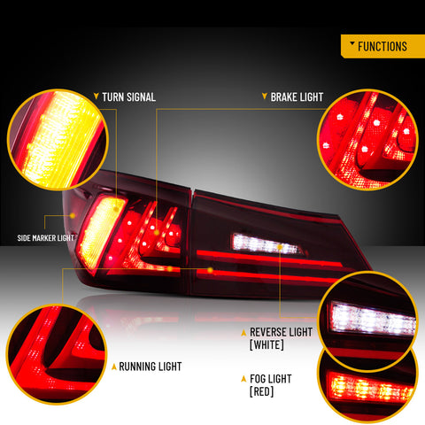 VLAND LED Headlighs AND Tail Lights For 2006-2013 Lexus IS350 250 ISF Suits
