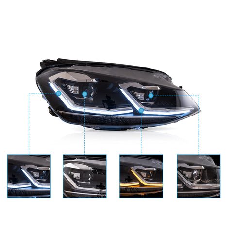 VLAND Headlights for Volkswagen Golf MK7 2015-2017
