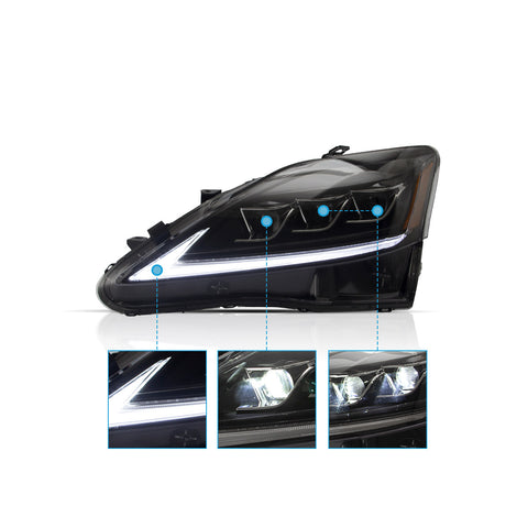 VLAND LED Headlights For Lexus IS250 350 ISF 2006-2013