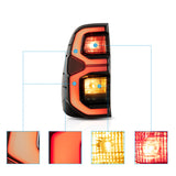 VLAND LED Tail Lights For Toyota Hilux 2015-2020 Rear Lamps With Dynamic Welcome Lighting