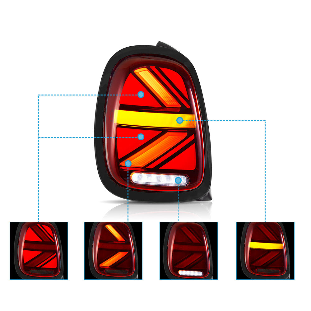 VLAND Full LED Taillights For 2014-2019 Mini Cooper Hatch F55 F56 F57