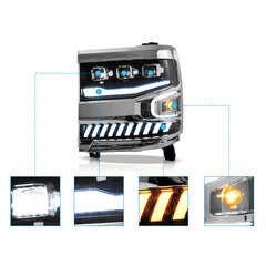 VLAND LED Headlights For 2016-2018 Chevrolet Silverado 1500