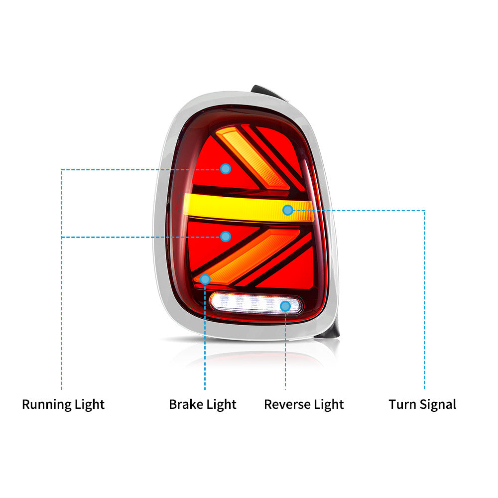 VLAND Full LED Taillights For 2014-2019 Mini Cooper Hatch F55 F56 F57