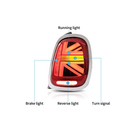 VLAND LED Tail Lights for 2014-2019 Mini Cooper Hatch F55 F56 F57
