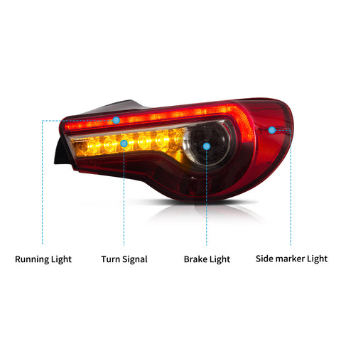VLAND LED Tail Lights for Toyota 86 2012-2020 & Subaru BRZ & Scion FR-S